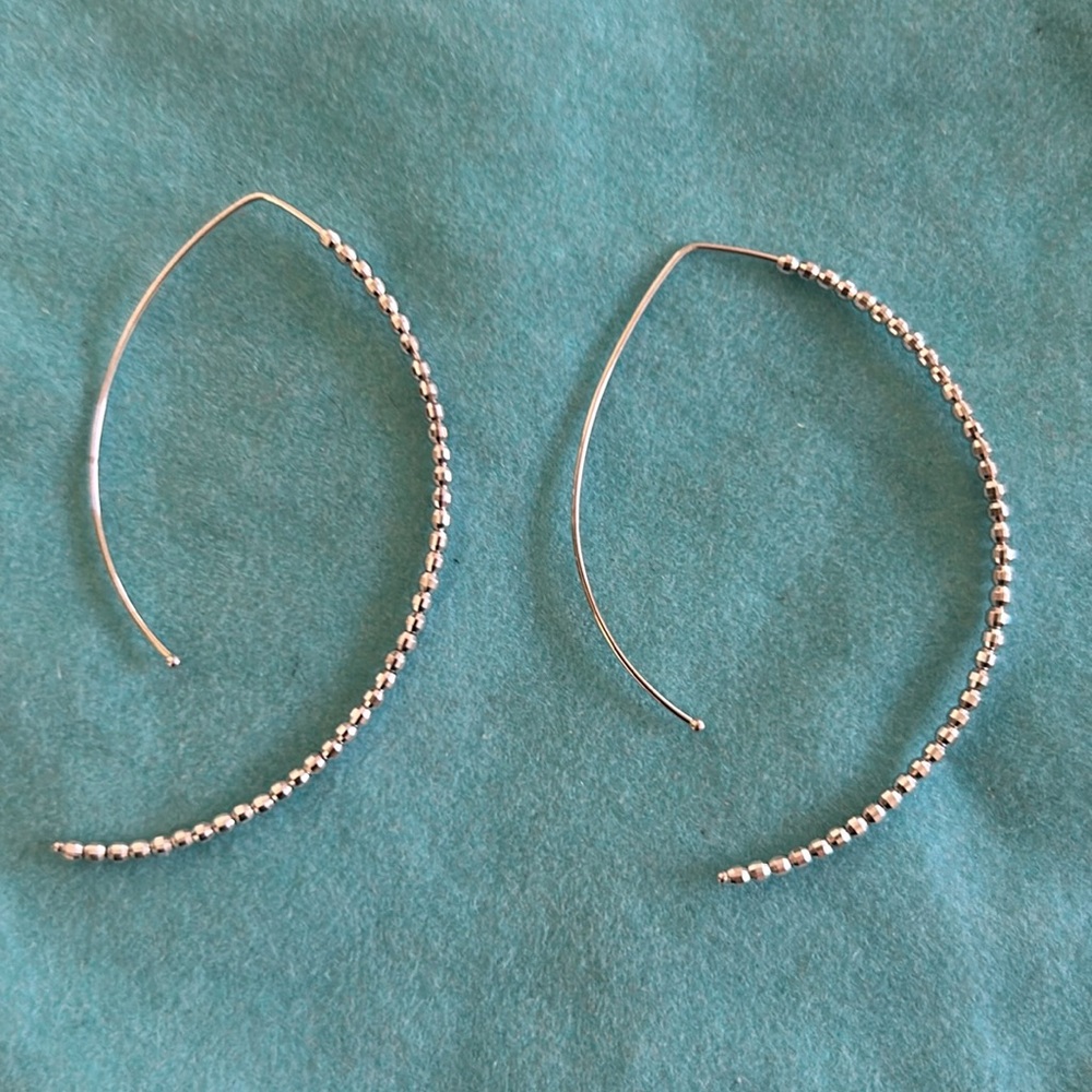 Earrings White Gold Unique Hoop